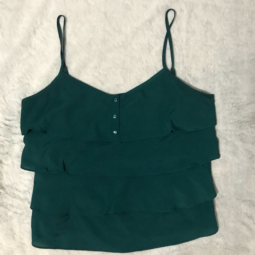 Solid Ruffle Tank Top